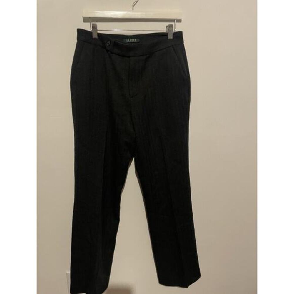 Lauren Ralph Lauren Pants Women 6‎ Dark Gray Pleated Wool